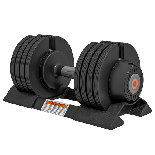 SPORTNOW Adjustable Single Dumbbell, 6/ 11/ 16/ 20kg Dumbbell with Storage Compartment, with Non-Slip Handles, Black, Strength Training, Workout Gear, Spacesaving Design, Sleek Dumbbell, Sturdy Handles, Exercise Dumbbell, Por