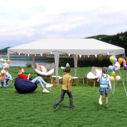 Feesttent – Partytent – Paviljoen – Tuintent – Opvouwbare Tent – 3x6 Meter – Duurzaam Polyester – Windbestendig & UV-Bescherming - Wit