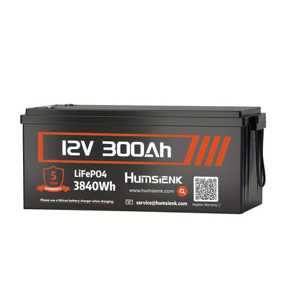 12V 300Ah Lithium LiFePO4 Accu – Loodvrije Accu – Camper Accu – Zonne-energie Accu – Boot Accu – 100A BMS Ingebouwd – 15.000+ Laadcycli Levensduur