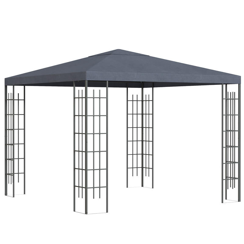 Garden gazebo 2.95 x 2.95m gazebo garden tent marquee party tent steel polyester grey, Garden Pavilion, Outdoor Shelter, Modern Gazebo, Openair Design, Event Canopy, Party Shelter, Garden Lovers, Party Hosts