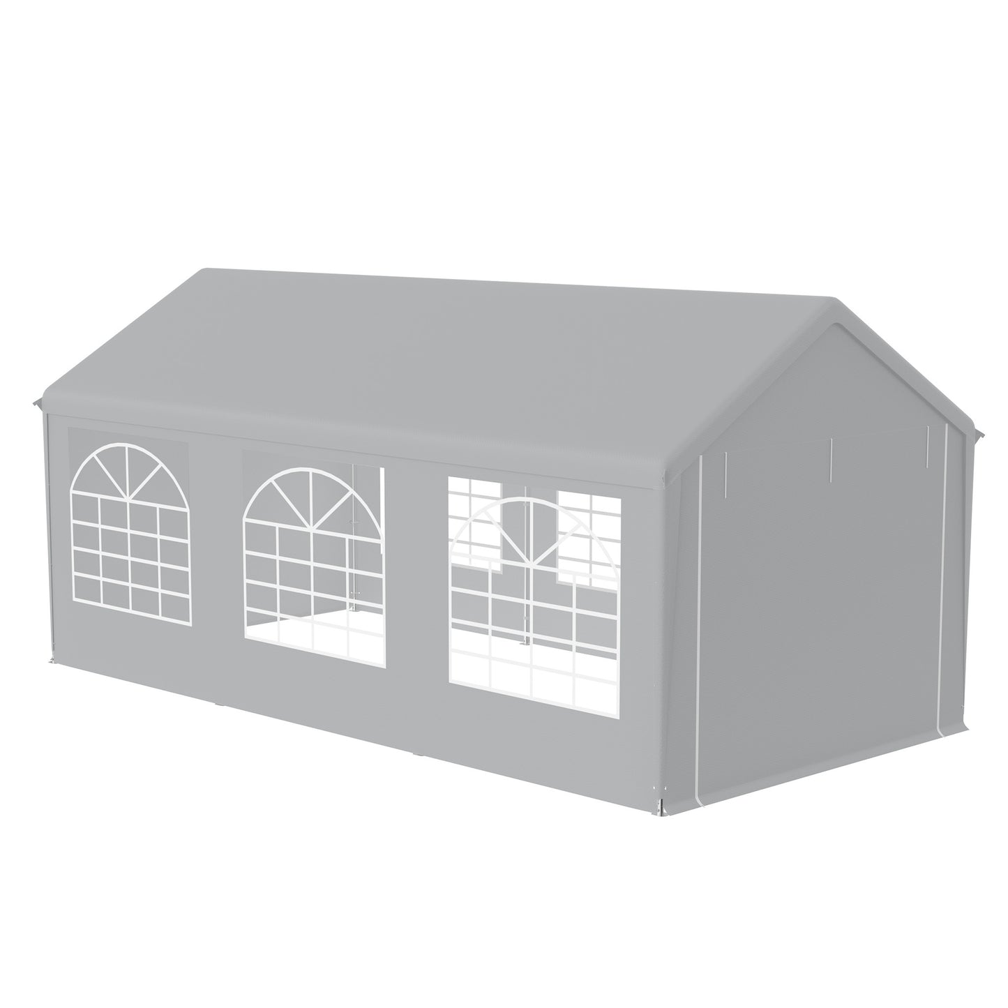 Banquet Tents with Side Panels Stable with Windows Garden Tents Large Tents Compact Tents Canopies PE Roofs for Weddings Garden Parties Grey/White