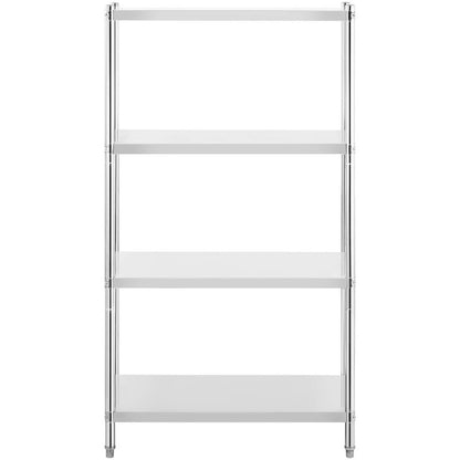 Metaalstelling – Magazijnrek – Opbergrek – Stellingkast – Legbordstelling – Roestvrij Staal – Laadvermogen 200 kg – Afmeting 100x60x180 cm