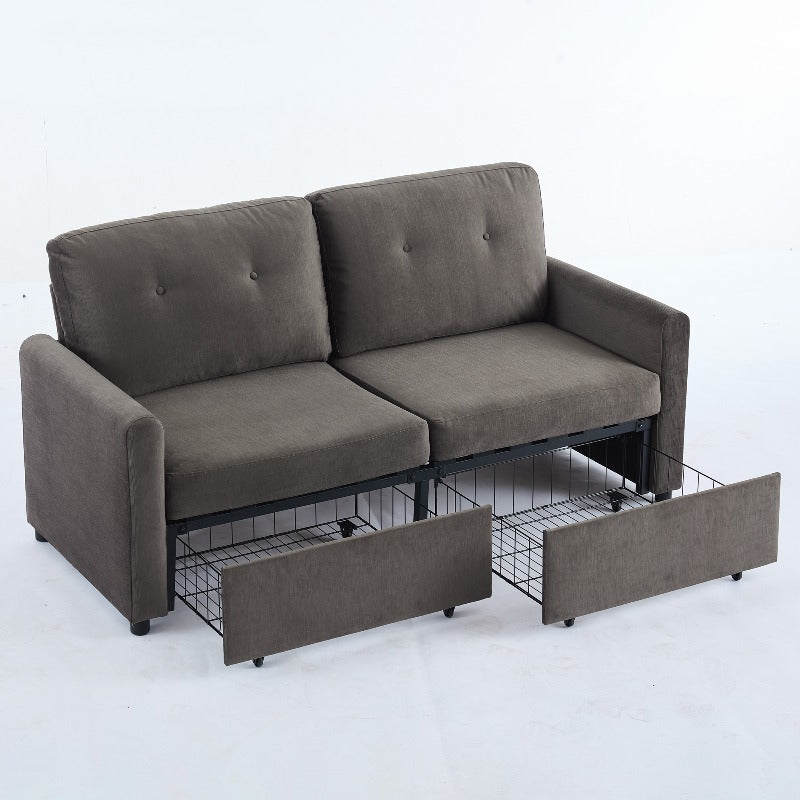 Bankstel – 2-zitsbank – Loveseat – Zitbank – Compacte Sofa – Met Opbergruimte – Metalen Frame – Eenvoudig Schoon Te Maken