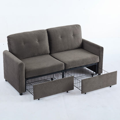 Bankstel – 2-zitsbank – Loveseat – Zitbank – Compacte Sofa – Met Opbergruimte – Metalen Frame – Eenvoudig Schoon Te Maken