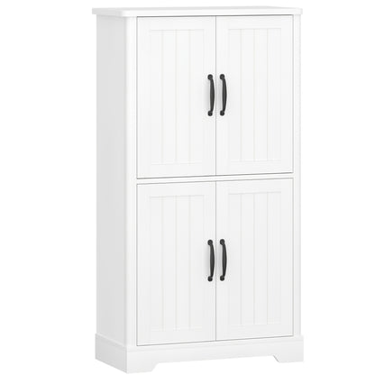 Badkamerkast – Opbergkast – Kolomkast – Wastafelonderkast – Badmeubel – Verstelbare Planken – Duurzaam Spaanplaat – 30x60x110 cm Wit