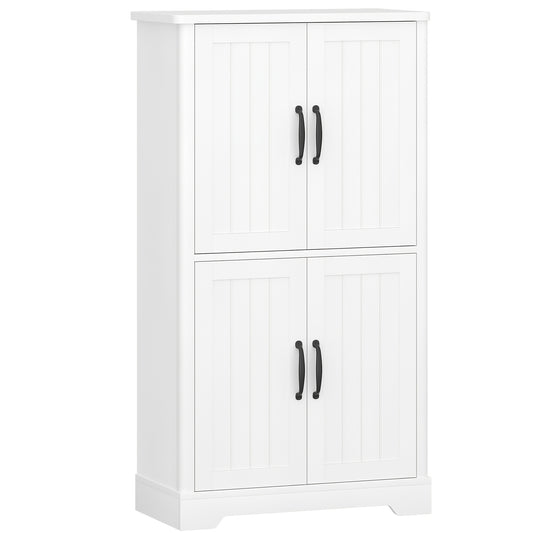 Badkamerkast – Opbergkast – Kolomkast – Wastafelonderkast – Badmeubel – Verstelbare Planken – Duurzaam Spaanplaat – 30x60x110 cm Wit