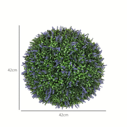 Kunstlavendel – Nepplanten – Sierplanten – Decoratieplanten – Kunstbloemen – Set Van 2 – 42 Cm Hoog – Onderhoudsvrij Kunststof