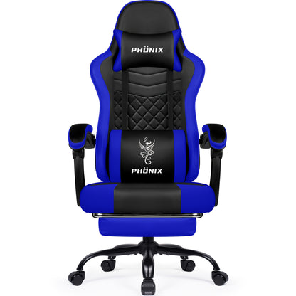 Ergonomische Gaming- en Bureaustoel – Bureaustoel – Gamestoel – Bureau Stoel – Office Chair – Met Voetensteun – Memory Foam Zitting – 360° Draaibaar