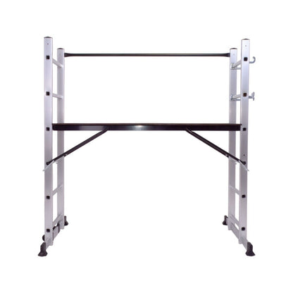 Steigerladder – Multifunctionele Ladder – Kamersteiger – Werksteiger – Vouwladder – Aluminium – Hoogte 165,5 cm – Draagvermogen 150 kg