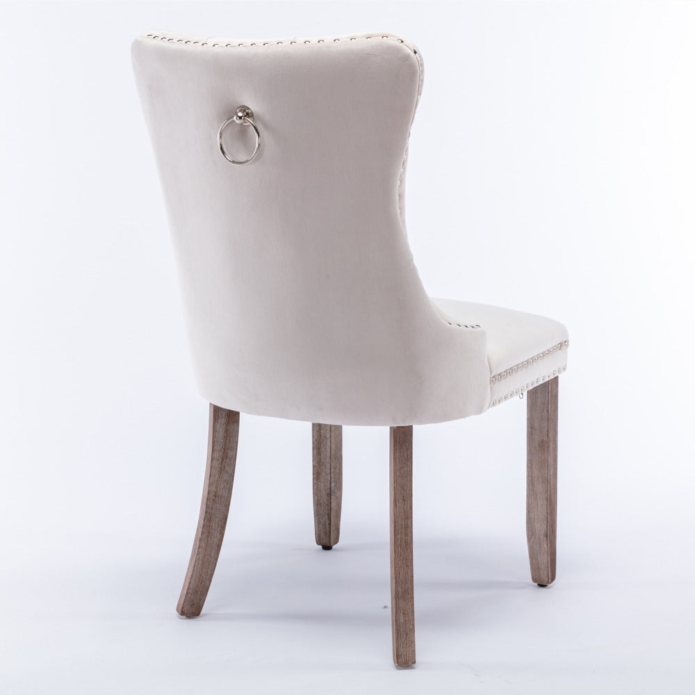 Eetkamerstoelen – Stoelen – Dining Chairs – Kuipstoelen – Zitmeubels – Set van 2 Beige – Getuft Design – Onderhoudsvriendelijke Stof