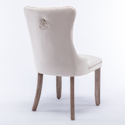 Eetkamerstoelen – Stoelen – Dining Chairs – Kuipstoelen – Zitmeubels – Set van 2 Beige – Getuft Design – Onderhoudsvriendelijke Stof