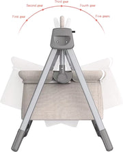 Elektrisch babybed - Wieg - Baby bedje - Ledikant - Bluetooth - Verplaatsbaar - Draagbaar - Klamboe - Grijs