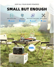 Draagbare Krachtcentrale - SOS Accu - Led Verlichting - Zonne Energie - Omvormer - Grijs - Met LCD Scherm - Fast Charge - 179.2Wh - Mini - lichtgewicht - 56000Mah