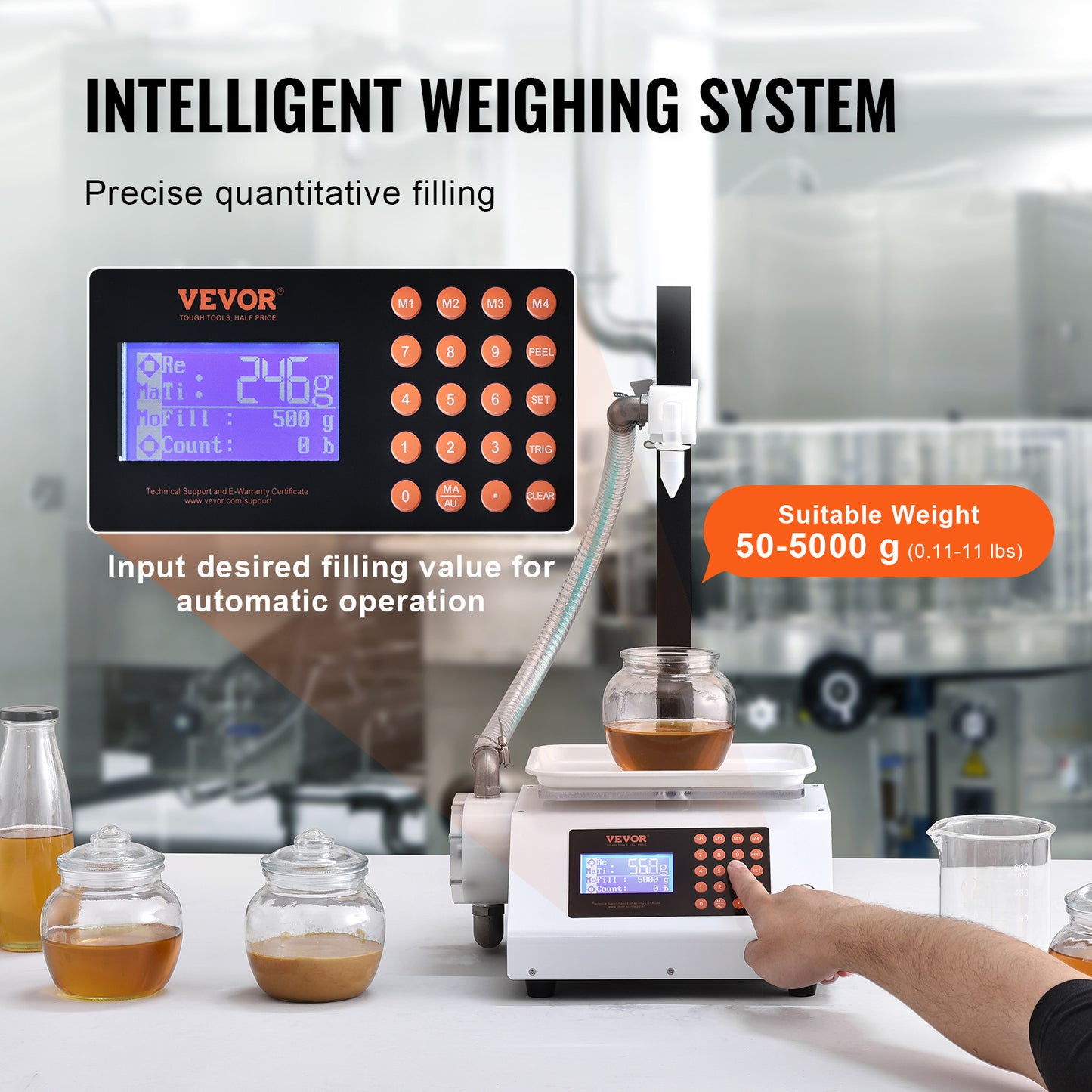 Vulmachine vloeistof – Vloeistoffenvuller – Flessenvuller – Automatische vulmachine – Afvulmachine – Digitale bediening – 120W tandwielpomp 2L/min capaciteit