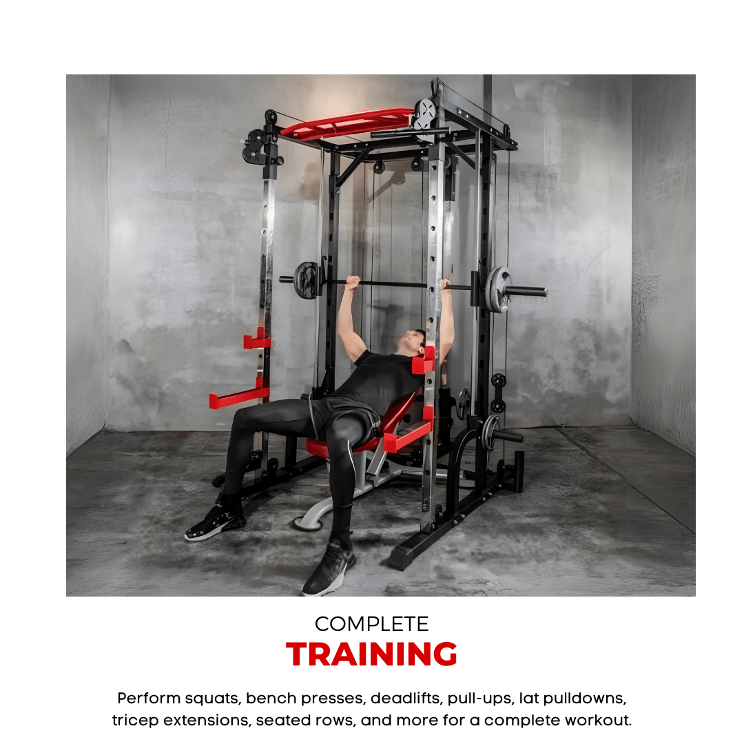 Smith Rack Machine – All-in-One Strength Station for Safe and Effective Strength Training at Home