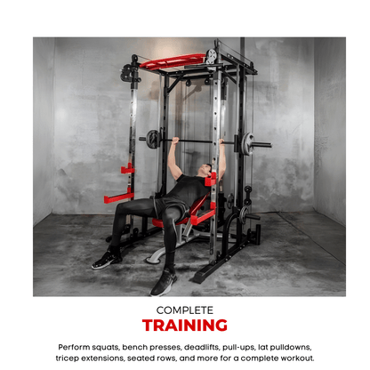 Smith Rack Machine – All-in-One Strength Station for Safe and Effective Strength Training at Home