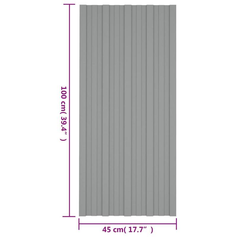 Dakpaneel – Dakplaat – Dakbedekking – Dakplaatset – Dakpanelen – Verzinkt Staal – 36 Stuks – 100x45 cm – Weerbestendig – Duurzaam