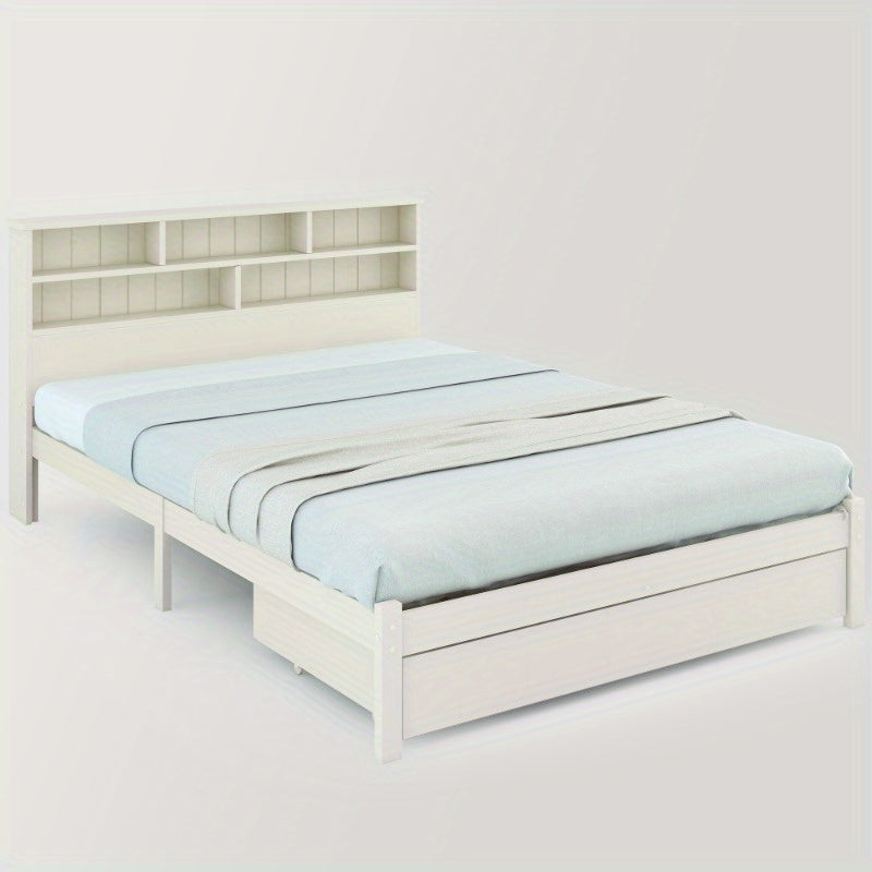 Uittrekbed 140x200 cm – Logeerbed – Opklapbed – Uitklapbed – Guestbed – Met Opberglades – Met Stevig Metalen Frame – Geen Assemblage Nodig