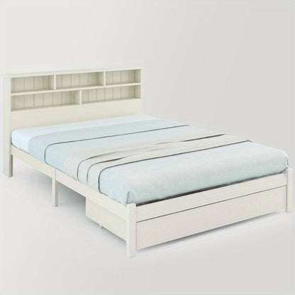 Uittrekbed 140x200 cm – Logeerbed – Opklapbed – Uitklapbed – Guestbed – Met Opberglades – Met Stevig Metalen Frame – Geen Assemblage Nodig