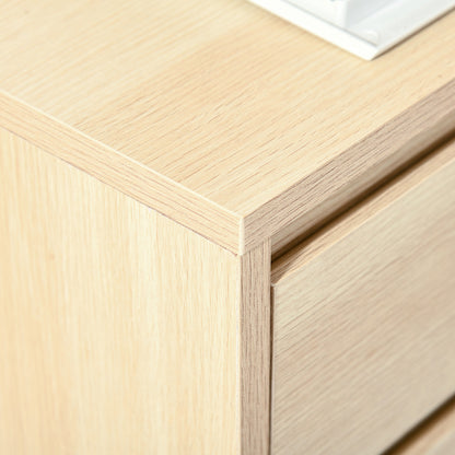 Ladekast op Wieltjes – Opbergkast – Bureaukast – Ladenblok – Kantoorkast – Natuurlijk Houtdecor – 4 Schuifladen – Wieltjes met Rem