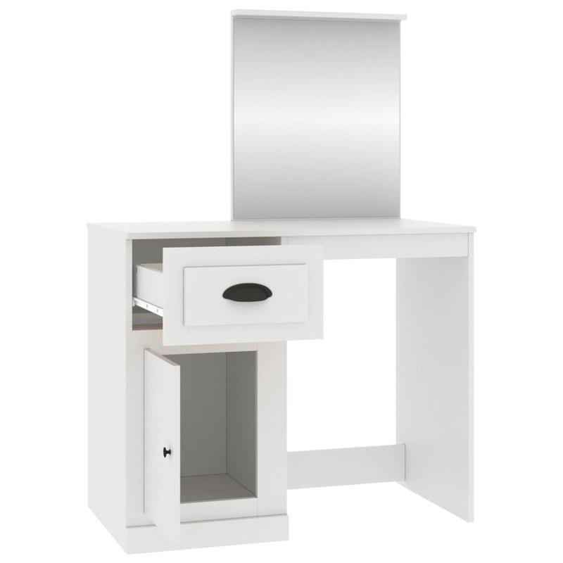 Dressing table met mirror 90x50x132.5cm edited wood wit