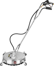 Hogedrukreiniger - Hogedrukreiniger Stoom - Terrasreiniger - met 2 Zeer Efficiënte Mondstukken - Maximaal Watertemperatuur 140 °F/60 °C - 51 cm - 304 Roestvrij Staal - Zilver