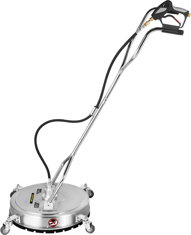 Hogedrukreiniger - Hogedrukreiniger Stoom - Terrasreiniger - met 2 Zeer Efficiënte Mondstukken - Maximaal Watertemperatuur 140 °F/60 °C - 51 cm - 304 Roestvrij Staal - Zilver