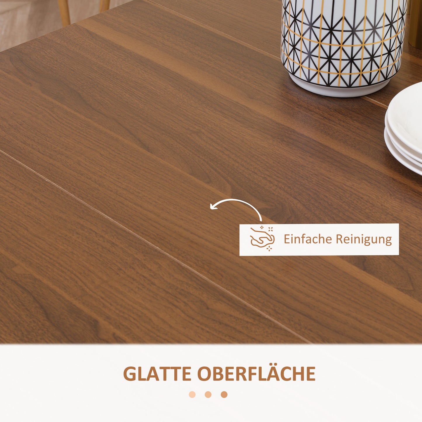Eettafel – Keukentafel – Uitschuiftafel – Klaptafel – Tafel – Houtlook – Uitschuifbaar – Met Wieltjes – 180x85x75 cm – Ruimtebesparend Design
