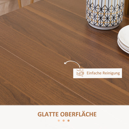 Eettafel – Keukentafel – Uitschuiftafel – Klaptafel – Tafel – Houtlook – Uitschuifbaar – Met Wieltjes – 180x85x75 cm – Ruimtebesparend Design