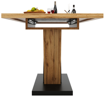 Extendable Dining Table (120-160 x 75 x 75.5cm), Kitchen Table, Extends to 160cm, Suitable for Kitchen and Living Room Use