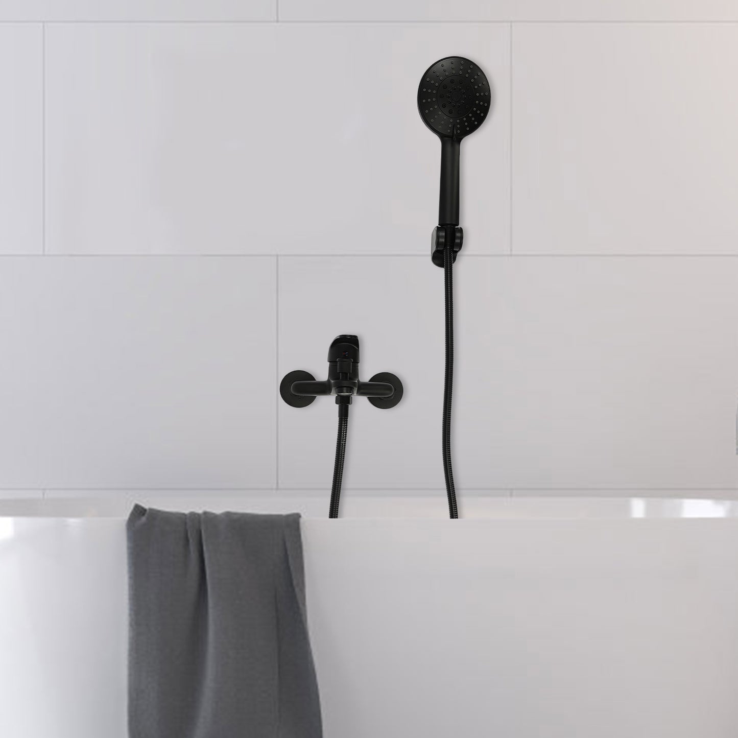 Doucheset – Douchekraan – Mengkraan – Handdouche – Douchegarnituur – Messing & RVS – 150 cm Flexibele Slang