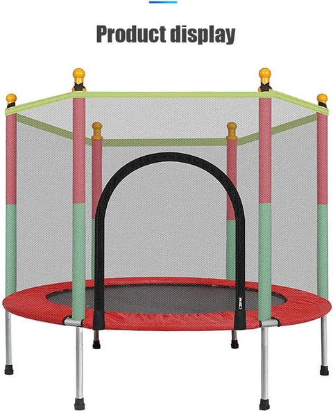 Trampoline - Kinderpoline - Met Springruimte - Beschermnet - Deur - Ritsssluiting - 140 CM - Maximale Belasting 100 KG - Blauw