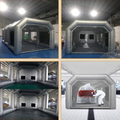 Opblaasbare Spuitcabine – Spuittent – Verfspuitruimte – Mobiele Werkruimte – Spuitbox – Groot Formaat 4x2,5m – Hoogwaardig Oxford Doek – Snelle Opbouw & Ventilatie