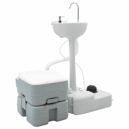 Campingtoilet – Mobiel Toilet – Draagbaar Toilet – Toiletemmer – Camping WC – Inclusief Handwasstation – Compact & Lichtgewicht – Duurzame Waterbestendige Kunststof