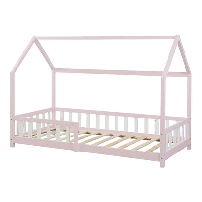 Kinderbed – Kinderbedden – Eenpersoonsbed – Hoogslaper – Stapelbed – Valbeveiliging – Massief Dennenhout – 140 x 200 cm