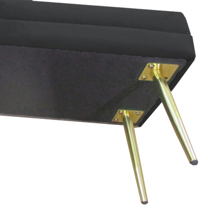 Gevulde Opbergbank – Opbergbank – Zitbank – Opbergmeubel – Bankje – Zwart – Stevig Stalen Frame – Compact Formaat 100x37,5x42 cm
