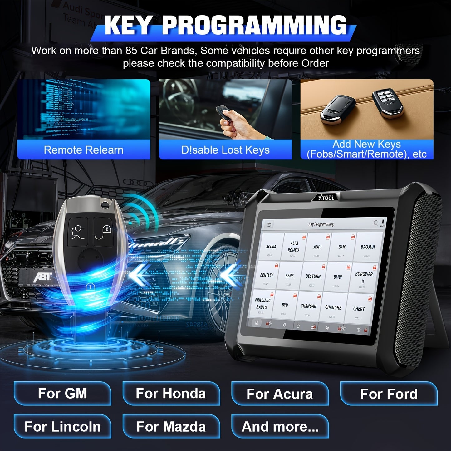 Auto Scanner – Diagnosetool – OBD Scanner – Foutcode Lezer – Diagnostisch Hulpmiddel – Draadloos Touchscreen – ECU Codering & 36+ Onderhoudsfuncties