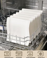 Dinnerware set - 6 persons - Porcelain - 6 pieces - Plate set 6 persons - Plate set 6 pieces - White