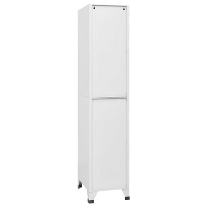 Lockable Cabinet with 3 Compartments 38X45X180 Cm/Lockers/Storage Boxes/Boxes/Cabinets. This Lockable Cabinet Impresses with Its Modern Design. It Is Made of Robust Steel And Is Easy to Clean. Each Compartment Has Clothes Rai