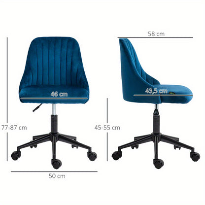 Bureaustoel – Draaistoel – Kantoorstoel – Werkstoel – Bureaustoelen voor Volwassenen – Ergonomisch Design – Hoogte Verstelbaar – Met Stevig Metalen Frame – Comfortabele Zitting