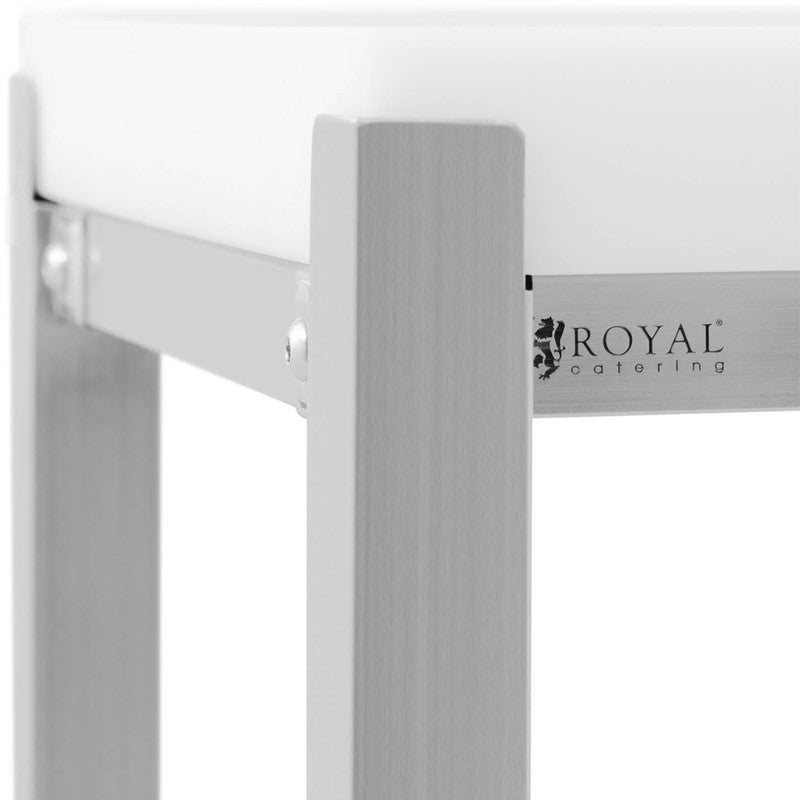 Butcher's Cutting Block with Polyethylene Surface on Steel Base, 40 x 40 x 80 cm