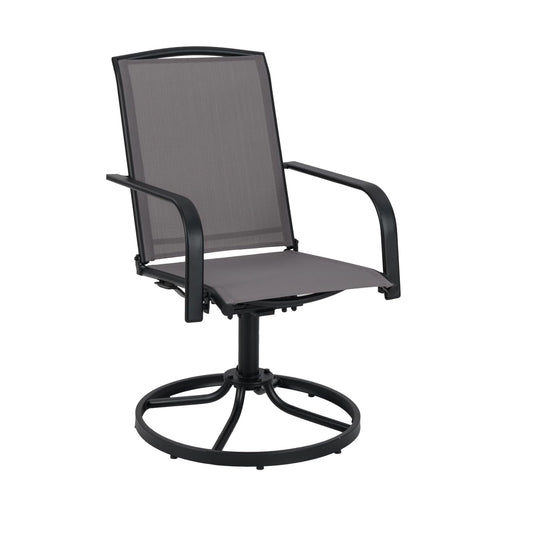 Patio Draaistoelen – Schommelstoelen – Tuinstoelen – Balkonstoelen – Relaxstoelen – 360° Draaibaar – Ademend Mesh Stof – Set Van 2