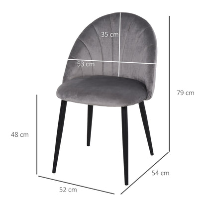Eetkamerstoelen – Stoelen – Dining Chairs – Keukenstoelen – Velours Stoelen – Grijs Metalen Poten – Comfortabele Velvet Bekleding – Ergonomisch Design
