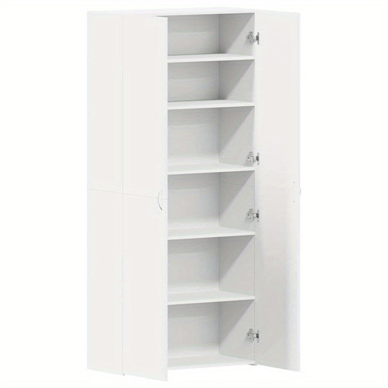 Schoenenkastje – Schoenenrek – Schoenenopberger – Schoenenmeubel – Schoenenkast Wit – Duurzaam Hardhout – Smal & Hoog Ontwerp 80x35,5x180 cm