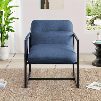 Fauteuil – Relaxstoel – Zitzak – Loungechair – Armstoel – Sherpa Bekleding – Gestoffeerd Metaalframe – Compact Formaat – Antislip Poten