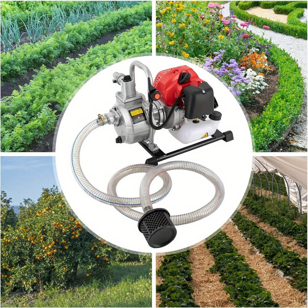Waterpomp – Dompelpomp – Tuinpomp – Vuilwaterpomp – Besproeiingspomp – 43CC Benzine – Max 30M Opvoerhoogte – Lichtgewicht & Compact