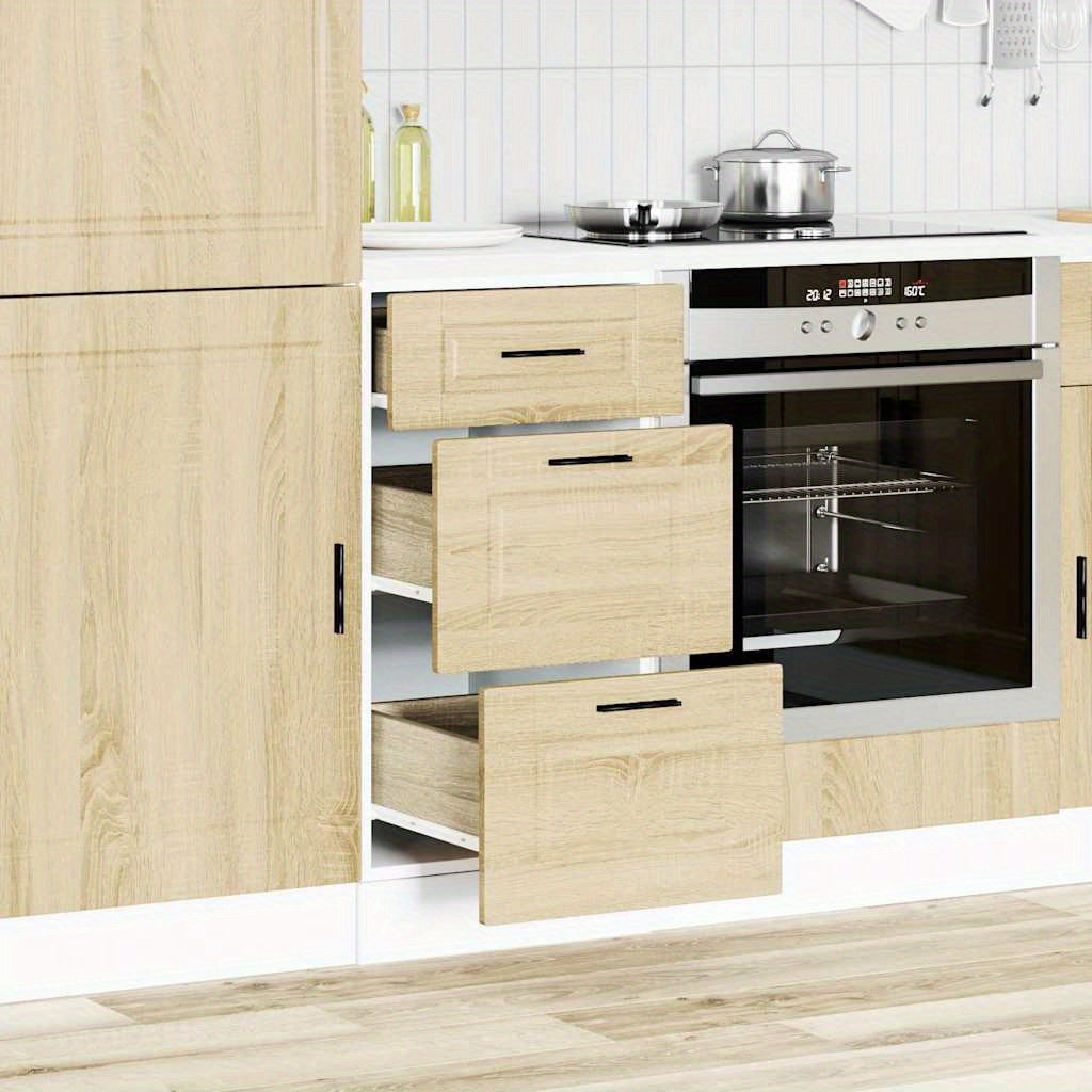 Kitchen base cabinet Porto Sonoma oak wood material Side Cabinet Organizer Storage Cabinet Storage Box for Bedroom, Living Room, Bathroom, Home Furniture