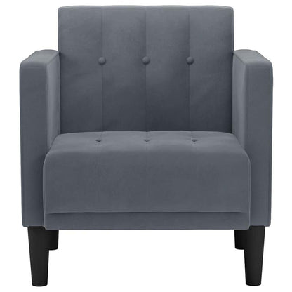 Bureaustoel – Fauteuil – Computerstoel – Kantoorstoel – Thuiswerkstoel – Donkergrijs Fluweel – Memory Foam Zitting – Stevig Hardhouten Frame