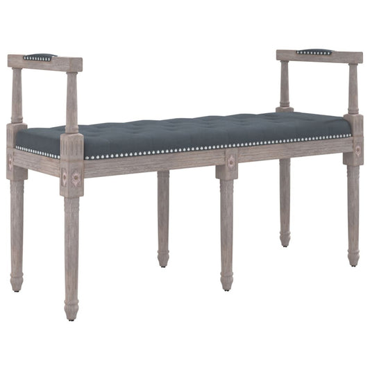 Bankje – Zitbank – Halbank – Opbergbank – Donkergrijs Velours – 110x40x70 cm – Comfortabel & Stijlvol