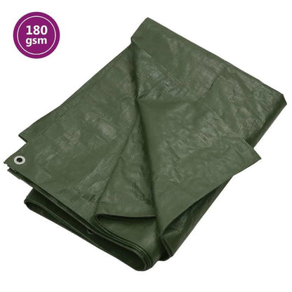 Afdekzeil – Zeil – Luifel – Dekzeil – Grondzeil – Waterdicht – UV-bestendig – Sterk HDPE Materiaal – Groot 6x12 Meter – Scheurvast – Groen
